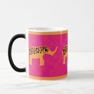 Hot Pink Horus-Eye Elephant-Tasse Verwandlungstasse