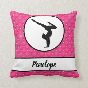 Hot-Pink-Imitat-Kristall-Handstand Kissen