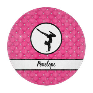 Hot-Pink-Imitat-Kristall-Handstand Schneidebrett