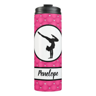 Hot-Pink-Imitat-Kristall-Handstand Thermosbecher