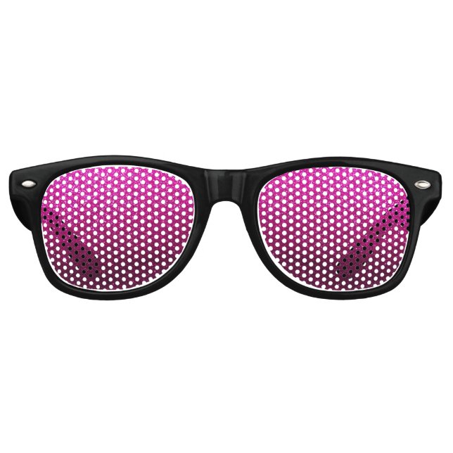 Hot Pink Imitate Glitzer Magenta Neon 80er Birthda Partybrille (Vorderseite)