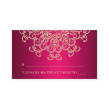 Hot Pink Indianersitze Inspiriert Platzkarte