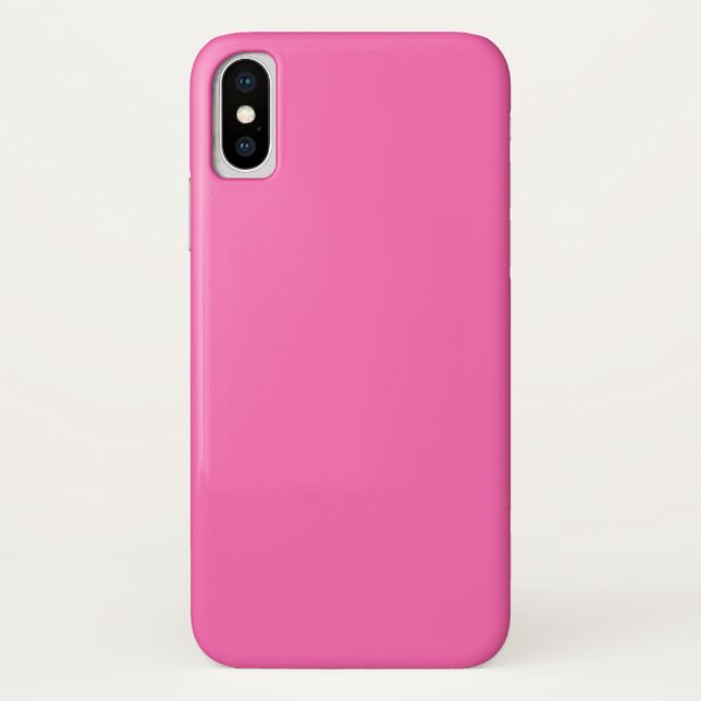 Hot Pink iPhone X Case (Rückseite)
