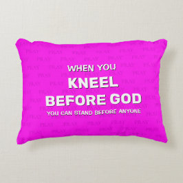 Hot Pink KNEEL VOR GOTTES Gebet Accent Kissen