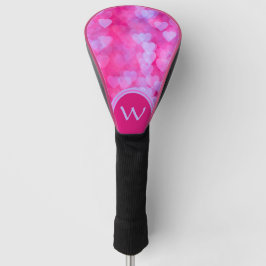 Hot Pink & Lavender Heards Personalisiert Golf Headcover