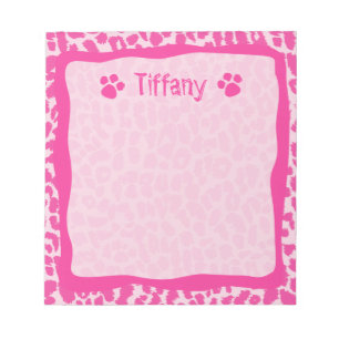 Hot Pink Leopard Cheetah Anpassbare Notepad Notizblock