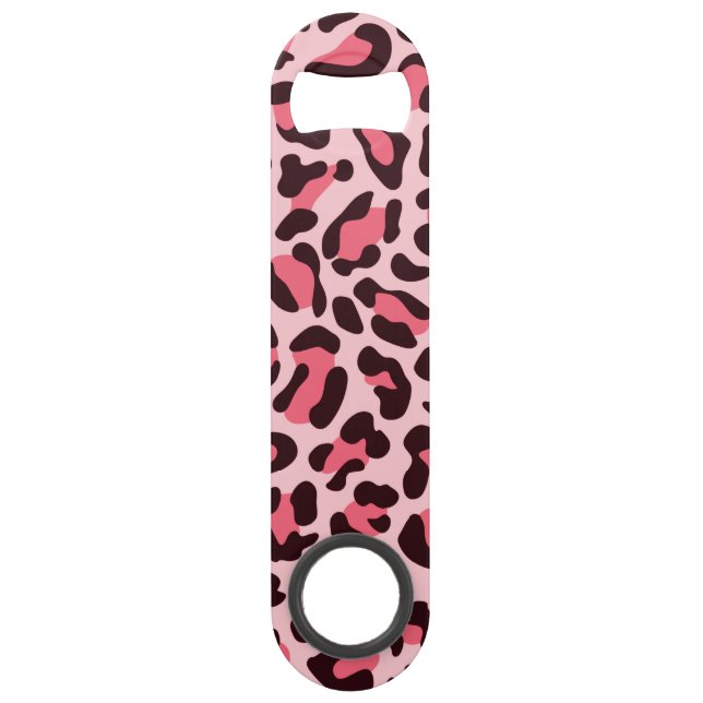Hot Pink Leopard Druckgeschwindigkeit Flaschenöffn Speed Flaschenöffner (Rückseite)