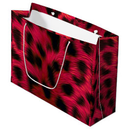 Hot Pink Leopard Print Faux Große Geschenktüte