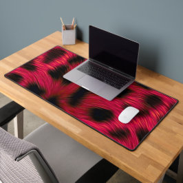 Hot Pink Leopard Print Faux Schreibtischunterlage