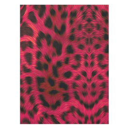 Hot Pink Leopard Print Faux Tischdecke