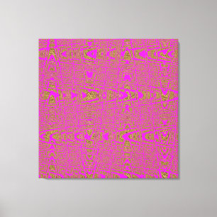 Hot Pink Leopard Print Modern Abstrakt Wave Leinwanddruck