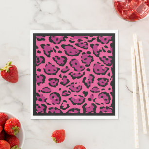 Hot Pink Leopard Printessin Serviette