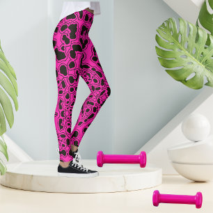 Hot Pink Leopard Safari Print Leggings