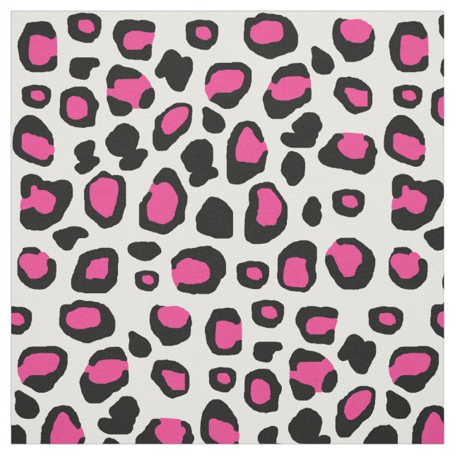 Hot Pink Leopard Spots Animal Print Teen Girl Stoff (Muster)