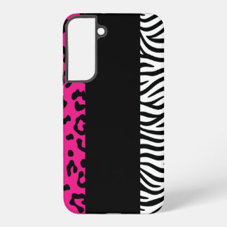 Hot Pink Leopard und Zebra Animal Print Samsung Galaxy Hülle