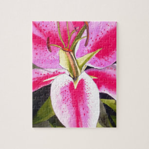 Hot Pink Lily Teneriffa Pop Blume Puzzle