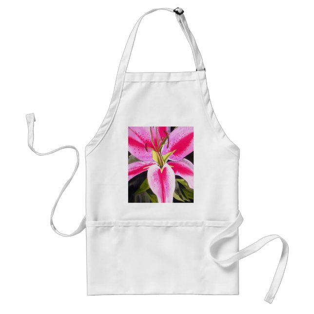 Hot Pink Lily Teneriffa Pop Blume Schürze (Vorne)