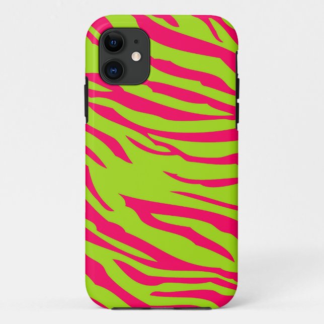 Hot Pink Limon Zebra Mate ID™ iPhone 5 Fall Case-Mate iPhone Hülle (Rückseite)