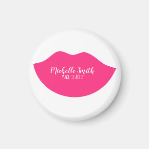 Hot Pink Lips Design Make-up-Künstler Magnet