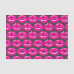 Hot Pink Lips Glamour Girl Pattern Seidenpapier
