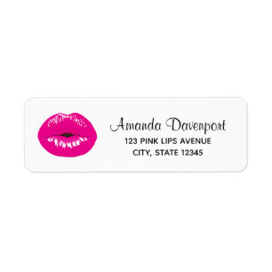 Hot Pink Lips Glamour Illustration