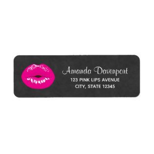 Hot Pink Lips Glamour Illustration