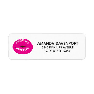 Hot Pink Lips Glamour Illustration