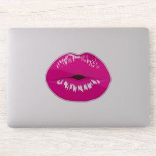 Hot Pink Lips Glamour Illustration Aufkleber