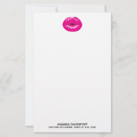 Hot Pink Lips Glamour Illustration