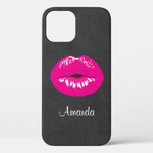 Hot Pink Lips Glamour Illustration Case-Mate iPhone Hülle
