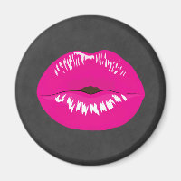 Hot Pink Lips Glamour Illustration