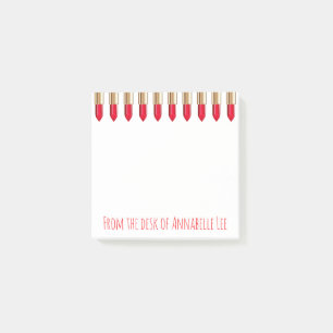 Hot Pink Lipstick Post-it Klebezettel