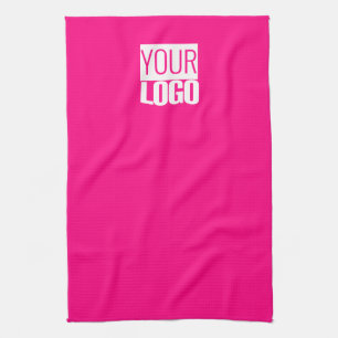 Hot Pink - Logo hinzufügen Geschirrtuch
