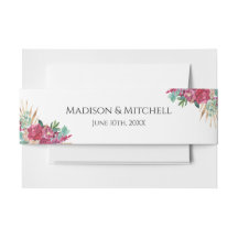 Hot Pink Magenta Floral Elegantes Gold Script Herz