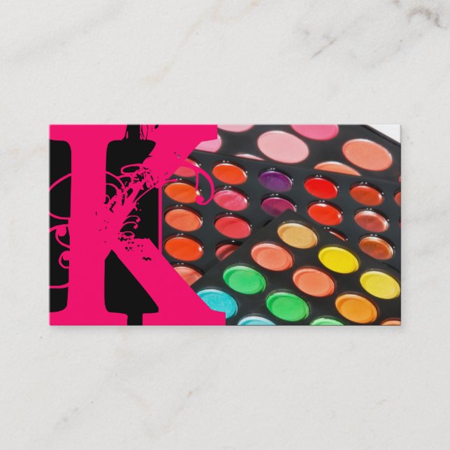 Hot Pink Make up Artist Palette Business Card Visitenkarte (Vorderseite)