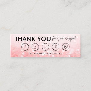 Hot-Pink-Makeup-Bonuskarte Mini Visitenkarte