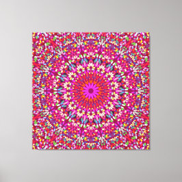 Hot Pink Mandala – Premium Wrapped Canvas Radiance Leinwanddruck
