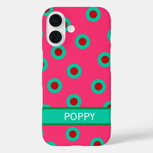 Hot Pink Maximal Case-Mate iPhone Hülle (Rückseite)