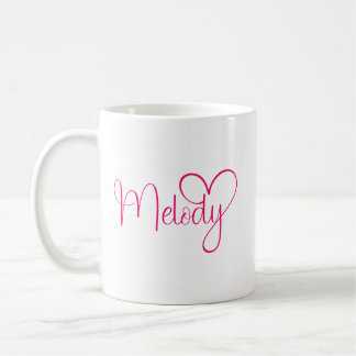 Hot Pink Melody Heart Kaffeetasse