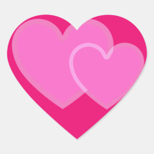 Hot Pink Minimal Heart Sticker