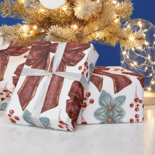 Hot Pink Modern Groovy Weihnachten Geschenkpapier