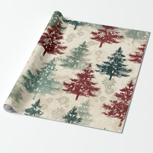 Hot Pink Modern Groovy Weihnachten Geschenkpapier