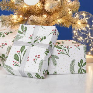 Hot Pink Modern Groovy Weihnachten Geschenkpapier