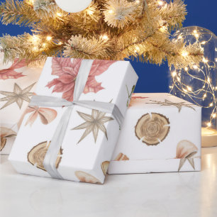 Hot Pink Modern Groovy Weihnachten Geschenkpapier