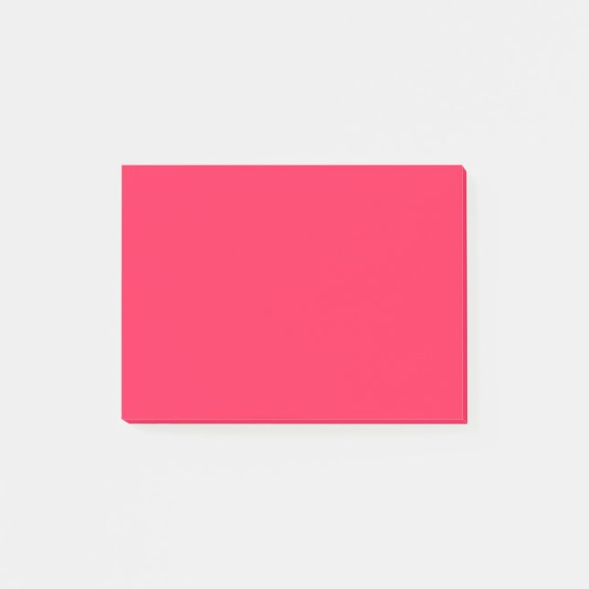Hot Pink Moderne passende Farbe Post-it Klebezettel (Vorderseite)