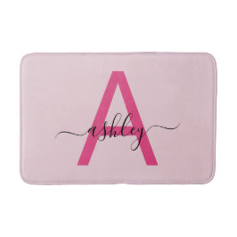 Hot-Pink-Monogram-Girl-Room Badematte