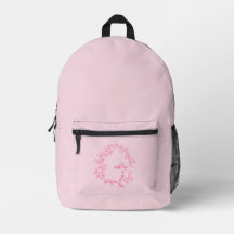 Hot Pink Monogram Girl's Back to School