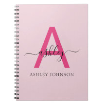 Hot Pink Monogram Girl's Back to School