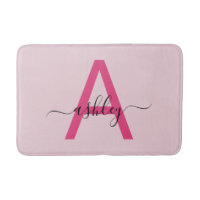 Hot Pink Monogram Girl's Dorm Room