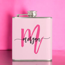 Hot Pink Monogram Girl's Junggeselinnen-Abschied